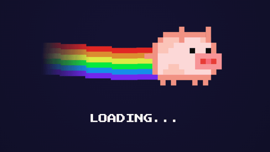 彩虹屁猪猪 Loading 动画