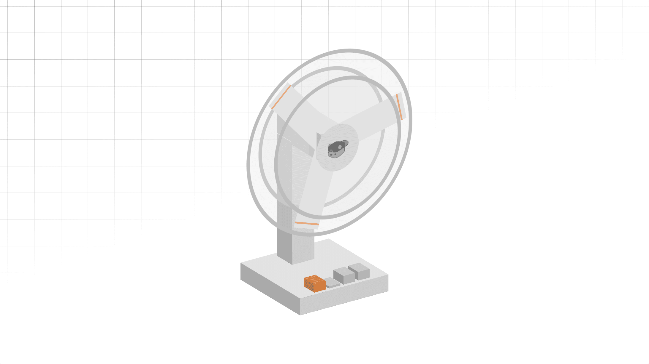 会转头可调速的电风扇